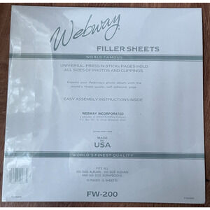NEW Webway FW-333  Package of 5 Photo Pocket Sheets Multiples available
